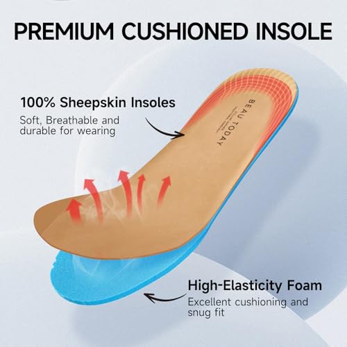 BEAU TODAY Fashion Sneakers Women,Leather Lace Up Platform OG Sneakers,Retro Comfortable Casual Tennis Walking Runnig Trainer Shoes4