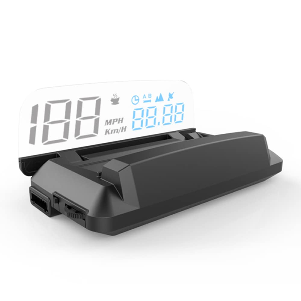 Riloer 3D HUD Head Up Display Speedometer Digital Speed MPH Overspeed Alarm Fatigue Driving Alert Altitude Windshield Projector Universal for All Cars Truck Vehicle