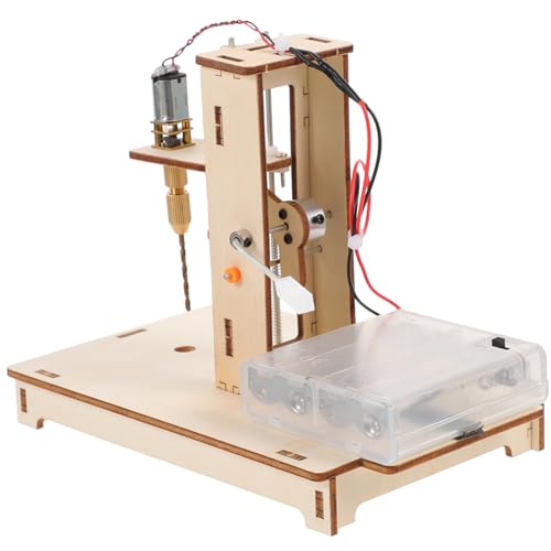 Mini perceuse de bureau DIY ifundom en bois et plastique