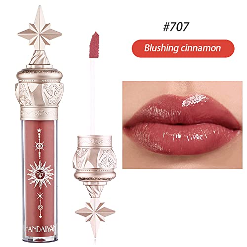 Tinted Lip Balm - Mirror Gloss Lip Stain/Lip Plumper Gloss/Moisturizin Nude Lipstick Liquid Lipsticks (Blushing Cinnamon, 707) - Image 5