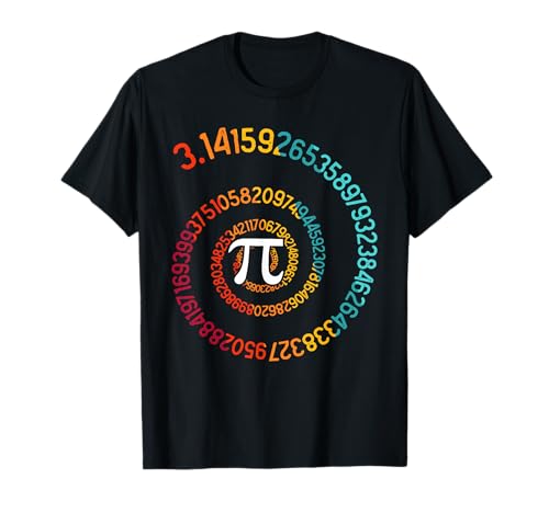 Camisa de matemáticas Pi en espiral con símbolo 314 Pi Day Math Lover Teacher Camiseta