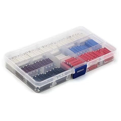 200pcs 5-40A Automotive EU Continental Car Fuses Torpedo Type Fuses Replacement kit for Vintage Classic Cars Old Style Cover