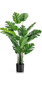 Amazon｜TANGKULA 観葉植物 フェイク モンステラ 120cm フェイク