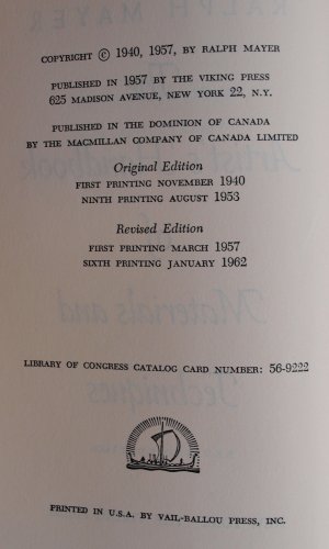 The artist's handbook of materials and techniques B0007HJTJO Book Cover