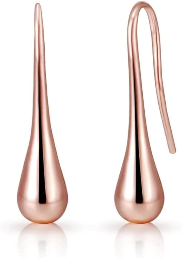 Pendientes de lágrima chapados en oro rosa