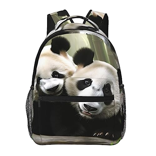 Sac à dos de voyage noir imprimé pandas pour vos weekends et randonnées urbaines