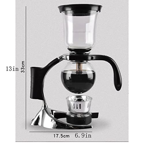 LXX Siphon-Kaffeemaschine im japanischen Stil, Vakuum-Glas-Siphon-Topf, Perkolatoren, 3 Tassen, Glas-Tischplatte, Siphon… – Bild 3