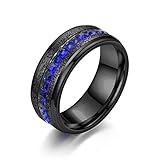 WZLONG 2 pcs Magnetic Slimming Ring Weight Loss Care Fitness Wide Matte Lose Weight Fat Burning Fashion Ring,Black,10=20mm