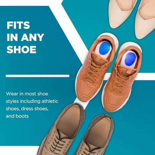 Image of Gel Heel cups Silicone Heel Pad for Heel Ankle Pain, Heel Spur Shoe Support Pad for Men and Women Shock Cushion Pad for Heels