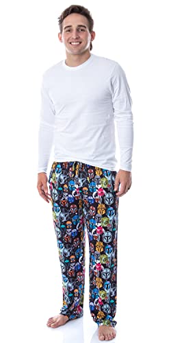 Star Wars Mens' The Mandalorian Color Helmets Sleep Pajama Pants (Xxx-Large) Black #TOP1