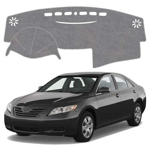 Image of Dash Cover Mat for Toyota Camry 2007 2008 2009 2010 2011 Non-Slip Dashboard Cover Mat Sunshade UV Rays Protector Interior Accessories(Grey)