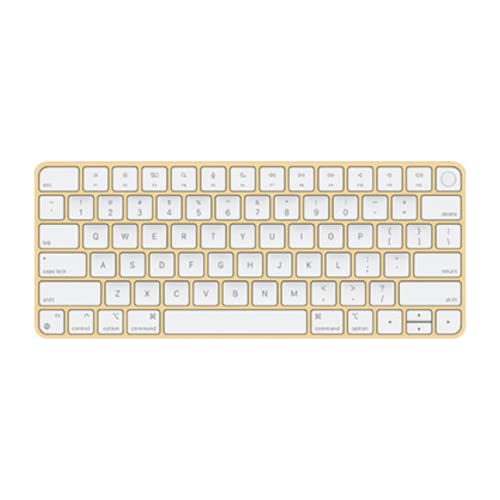 Image of Apple Magic Keyboard with Touch ID for Mac Models Silicon [Lightning Port] (QWERTY English) Yellow (Renewed)