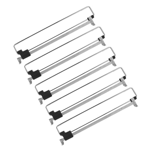 Gatuida 5 piezas Barra Extensible para Armario Barra Colgar Ropa Ajustable de Hierro y Perchero Extraíble para Organizar Armarios Instalación Fácil y Superficie Lisa Soporte Resistente
