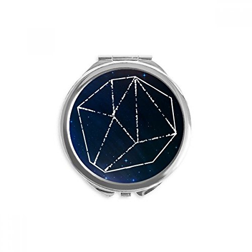Miroir de poche fantaisie bleu star universe miroir rond de maquillage portable