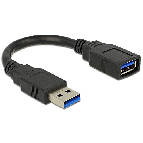 Delock Câble USB 3.0 type A Noir 0,15 m