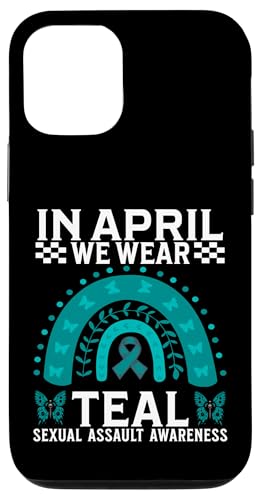 In April We Wear Teal Sexual Assault Awareness Gifts Women �X�}�z�P�[�X iPhone 12/12 Pro �p
