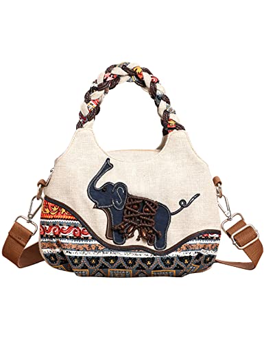 Mini Cotton Shoulder Bag Fashion Small Hand Knitting Tote Handbag