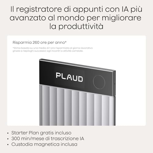 Plaud Note Pro und NotePin Paket, KI Digitales Diktiergerät App-Steuerung, KI-Notizgerät, KI-Transkription & Zusammenfassung