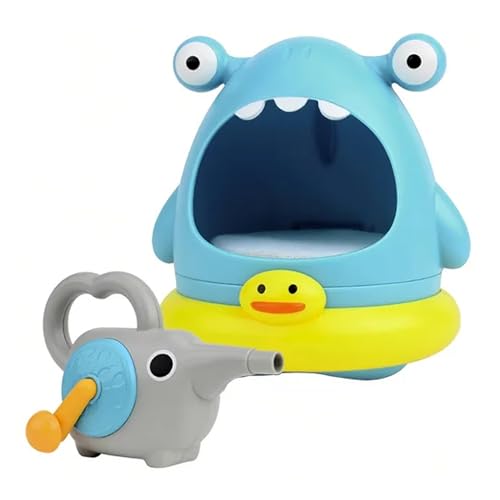 Image of Kidology Cartoon Shark Bath Bubble Toy for Toddlers | Bubble Blower with Water Play Accessories, Fun Baby Bathing Toy (Blue)