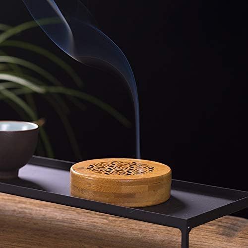 Incense Stick Holder Bamboo Incense Burner Coil Incense Burners Room Decoration Meditation Bamboo Censer Indoor Incense Holder Incense Holder for Sticks(E)