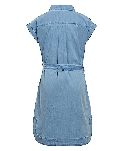 Calvin Klein Girls' Short Sleeve Lightweight Chambray Denim Shirt Dress2