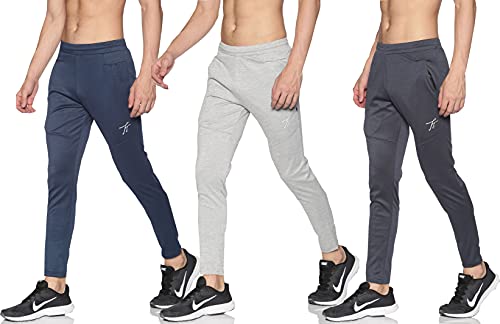 Image of TotzTouch Mens Regular Fit Stretchable Track Pant | Workout Pants| Gym Pants | Joggers | Lowers | Pajamas (Both Side Pockets with Zipper)