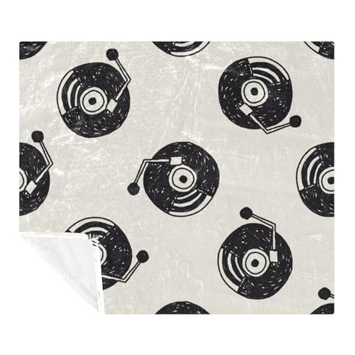 Couverture confortable disque de musique en microfibre de qualité - 2