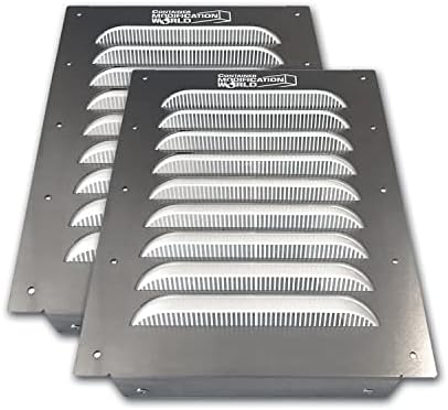 Container Modification World - Big Air 45 Louvered Gable Vent (2 Pack) for Preventing Condensation and Excessive Heat in New and Used Sea Cans, Shipping Container Homes, Cabins and Offices