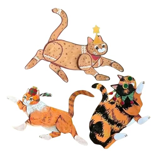 DIY猫紙クラフトおもちゃ | ドラゴン飾り14可動関節,クリスマス手作り玩具,デスクトップ・学校・家庭・パーティー・ホビー・ハロウィン・誕生日用