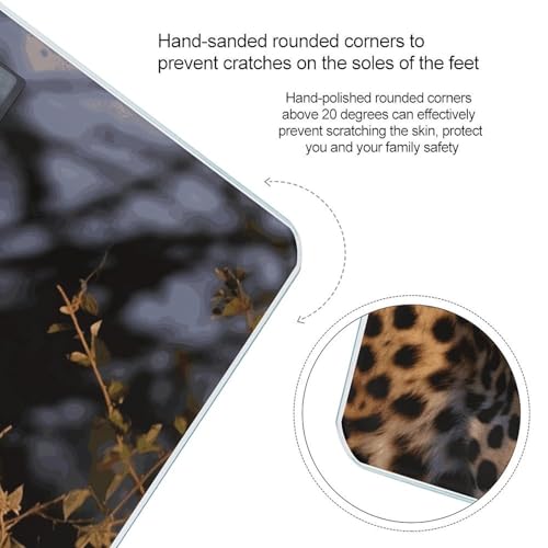 Báscula digital de vidrio templado con diseño leopardo miniatura 4
