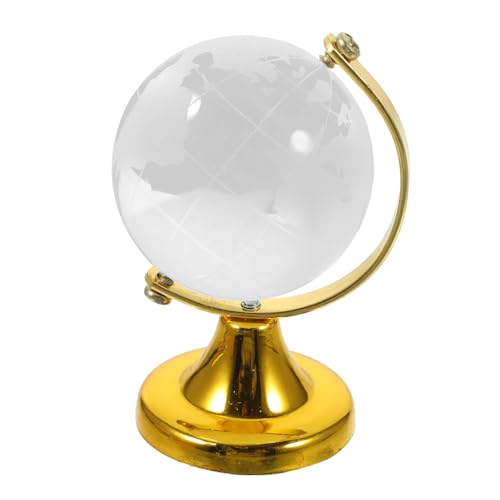 TEHAUX World Map Globe Ball to Decor Floating Crystal Globe with Stand for Classroom