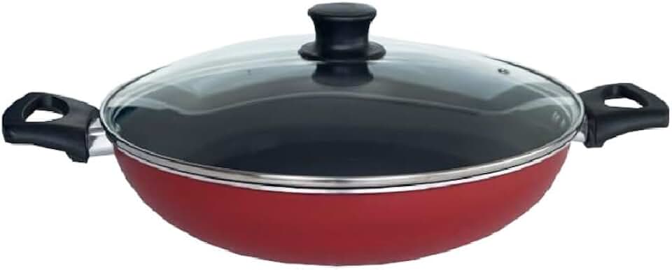 Panela Paejeira Frigideira Grande Antiaderente Starflon Com Tampa 30cm