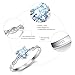 Yaresul 1.25ct Created Aquamarine Ring for Women Sterling Silver Light Blue Heart Ring for Womens Aquamarine Promise Ring March Birthstone Jewelry Token of Love Gifts Size 7.5