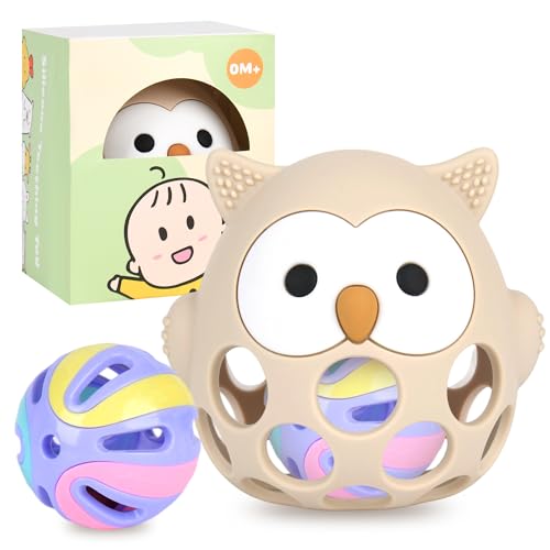 Aurinovellia Zahnen Beißringe Spielzeug, Eulenform Beißring &...