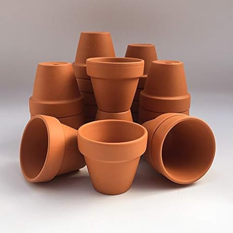 Weston Mill Pottery Small terracotta plant pots (pack of 25) 57mm diameter x 50mm high [F6] Cover