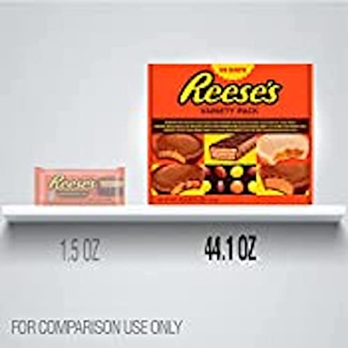Reese's Assorted Milk Chocolate White Creme Peanut Butter Candy, Individually Wrapped Gift, 44.1 Oz Bulk Variety Box (30 Pieces) #TOP5