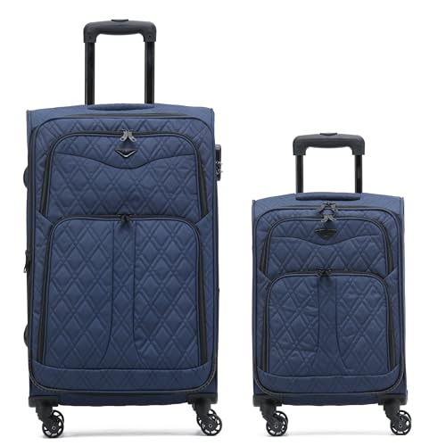 Flight Knight Lightweight 4 Wheel 800D Soft Case Quilted Suitcases Anti Crack Cabin & Hold Luggage Options Approved for Over 100 Airlines Including easyJet, BA & Many More!