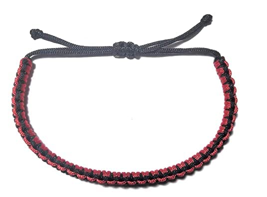 Aksvita Adjustable Wristband Avoid Negative Energy Bracelet for Women & Men Thread Bracelet (Not for Anklet and Not for Baby)(RED,BLACK)