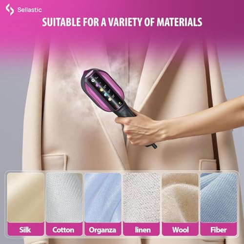 Image of SELLASTIC Steam Iron Handheld for Clothes | 2-in-1 Garment Steamer & Iron | LED Touch Display | 5 Garment Modes | 1200W Fast Heat-Up in 10s | Vertical & Horizontal Steaming - 1 Year Warranty