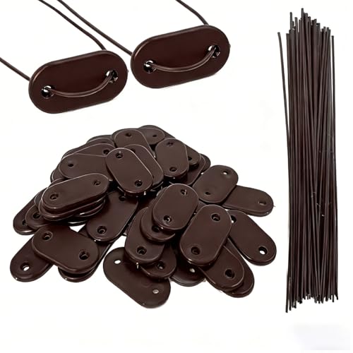 SMKGNOME Lot de 50 Fixations Brise Vue en PVC Résistant – Attache Brise Vue et Fixation Canisse pour Brise-Vue, Canisse et Filet d’Ombrage, Accessoires de Montage pour Clôture et Jardin