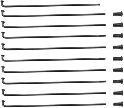 Bike Spokes 40 Pcs/10 G E-Diameter 3.2 Mm Black Color J-Bend Electric Bike Wheel Spokes Length 30mm - 145mm Range Customize Bicycle SpokesLength 160mm