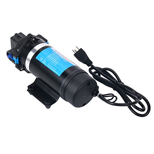 DECFLO 110V Self-Priming Water Pressure Diaphragm Pump – 160PSI, 80GPH, 5.1L/min – High Pressure Booster For RV, Boat, Misting & Home Use
