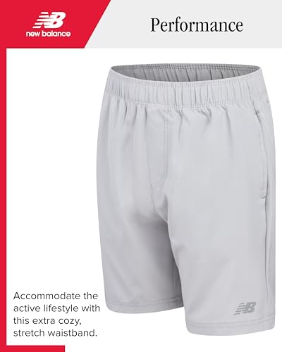 Image of New Balance Boys Short Set - 2 Piece Short Sleeve Collared Golf Boys Polo Shirt & Athletic Shorts for Outdoor Activities
