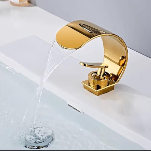 Robinet cascade salle de bain anti éclaboussure en laiton robuste