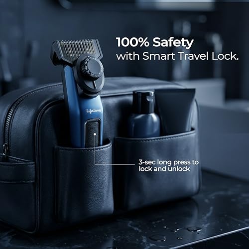 Image of Lifelong Beard Trimmer for Man | Trimmer Men Beard | All in One 24 Length Settings Cordless Rechargeable Shaving Machine for Beard, Hair, Nose & Full Body | 1.5Hr, TypeC, 1.5Hr Runtime | Grooming Kit