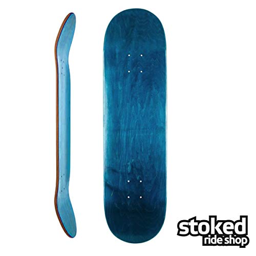 Stoked Ride Shop Blank Skateboard Deck Only | 8.25\" (Blue | Deck Only)