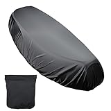 DOPENSPI Motorrad Sitzabdeckung, Universal Motorrad-Sitzbezug wasserdichte Sitzbezüge Sonnenschutz Sitzbank Sitzkissen mit Gummiband Moto Roller Kissenbezug für Roller Sitzschutz (Schwarz, XL)