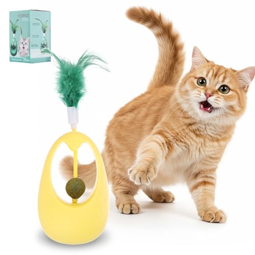 Vaso oscilante de bolas de hierba gatera para el ejercicio de gatitos en interiores activos 2