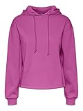 PIECES Pcchilli LS Sudadera con Capucha Noos BC, Rosa Fuerte, Mujer