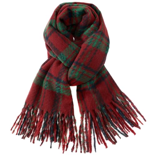 Scarf for Women - Winter Scarf for Women Plaid Shawls Wraps Womens Scarves Winter Fall Tassel Large Scarves for Womens